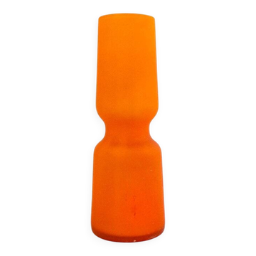 Vase en verre de Murano orange par Carlo Moretti, Italie, années 60