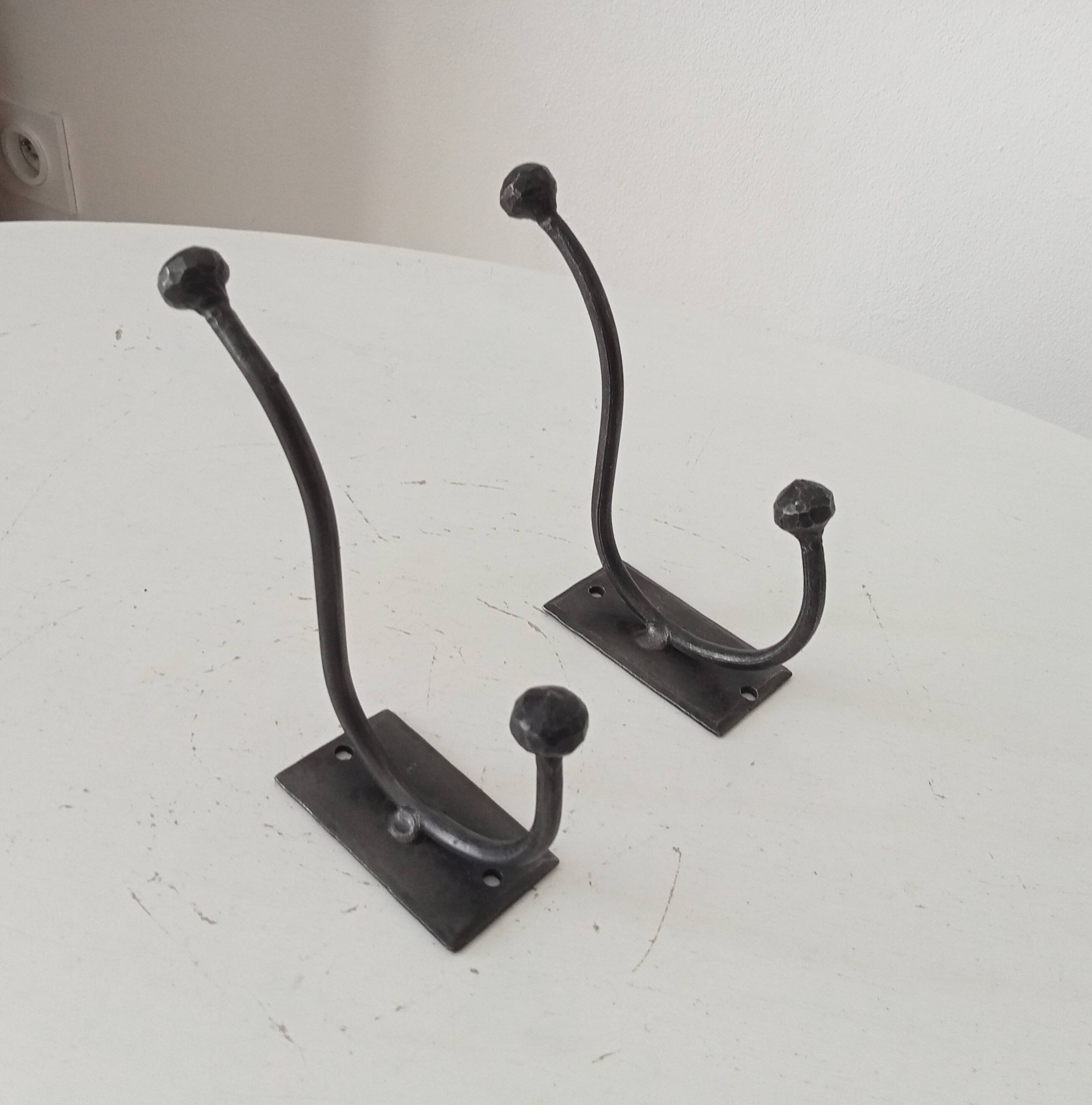 Brutalist coat rack pair