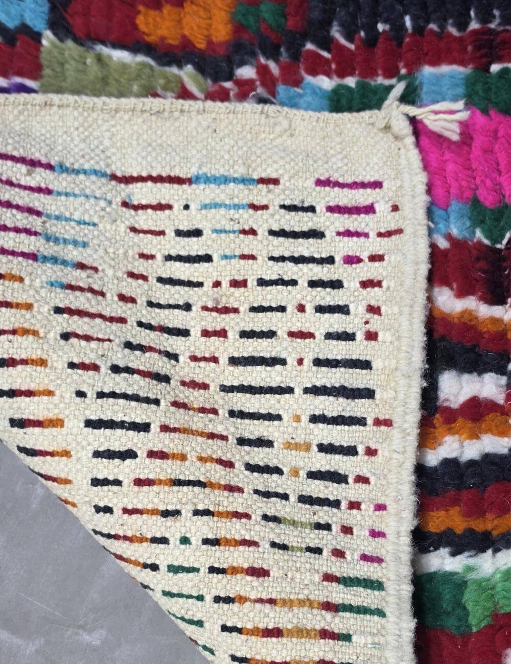 Colourful Berber Rug - 254 x 78 cm