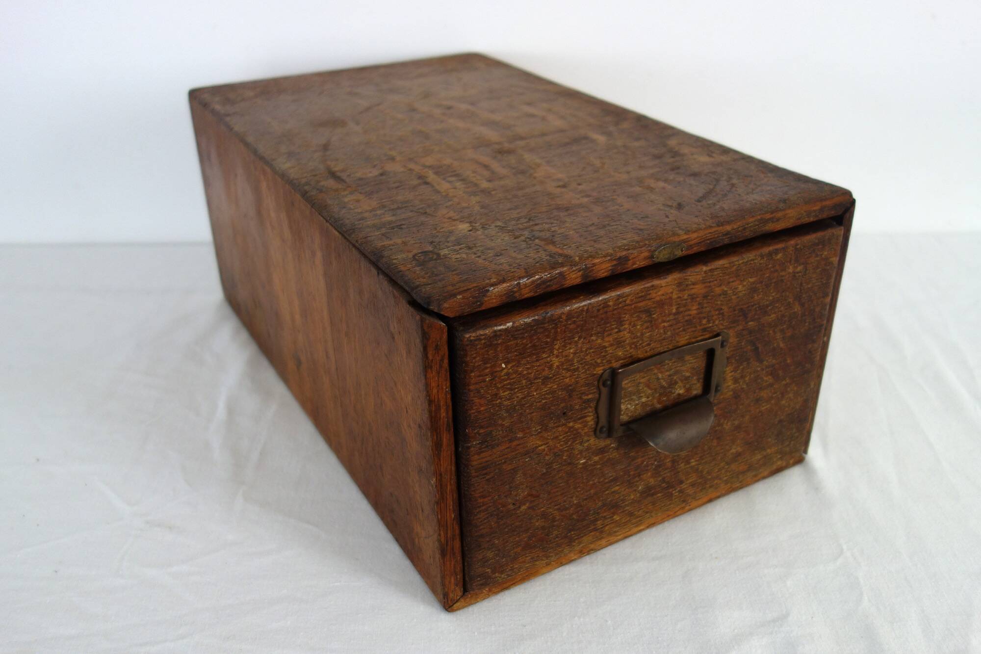 Old wooden administrative filing cabinet from the early 20th century