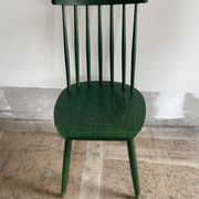 Cinq chaises Fanett vertes par Ilmari Tapiovaara pour Edsby-ken