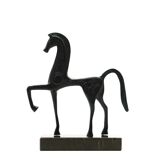 Etruscan Greek horse sculpture in bronze, 1950s