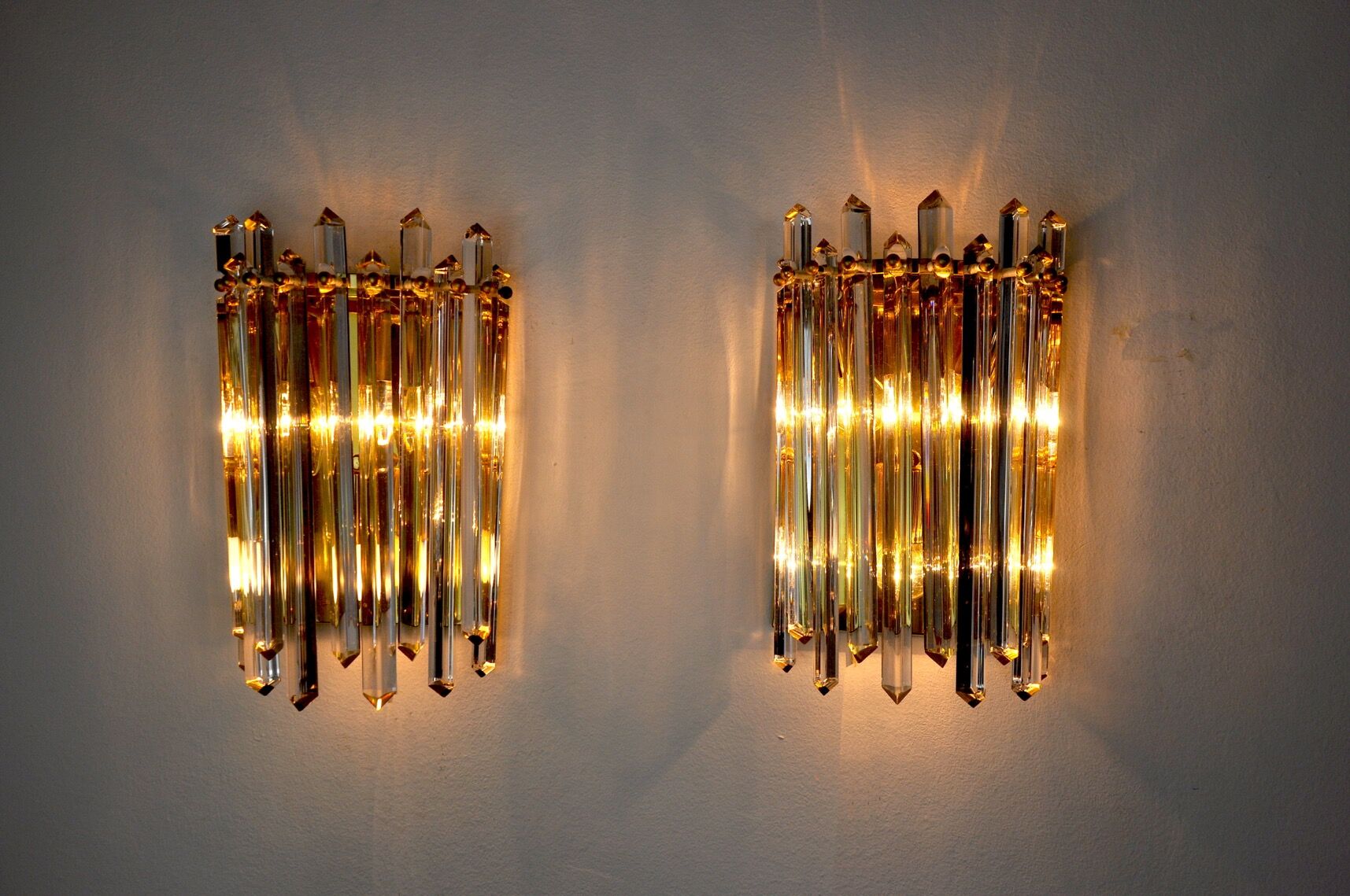 Paire d’appliques Venini pour Carmer, Italie, 1970