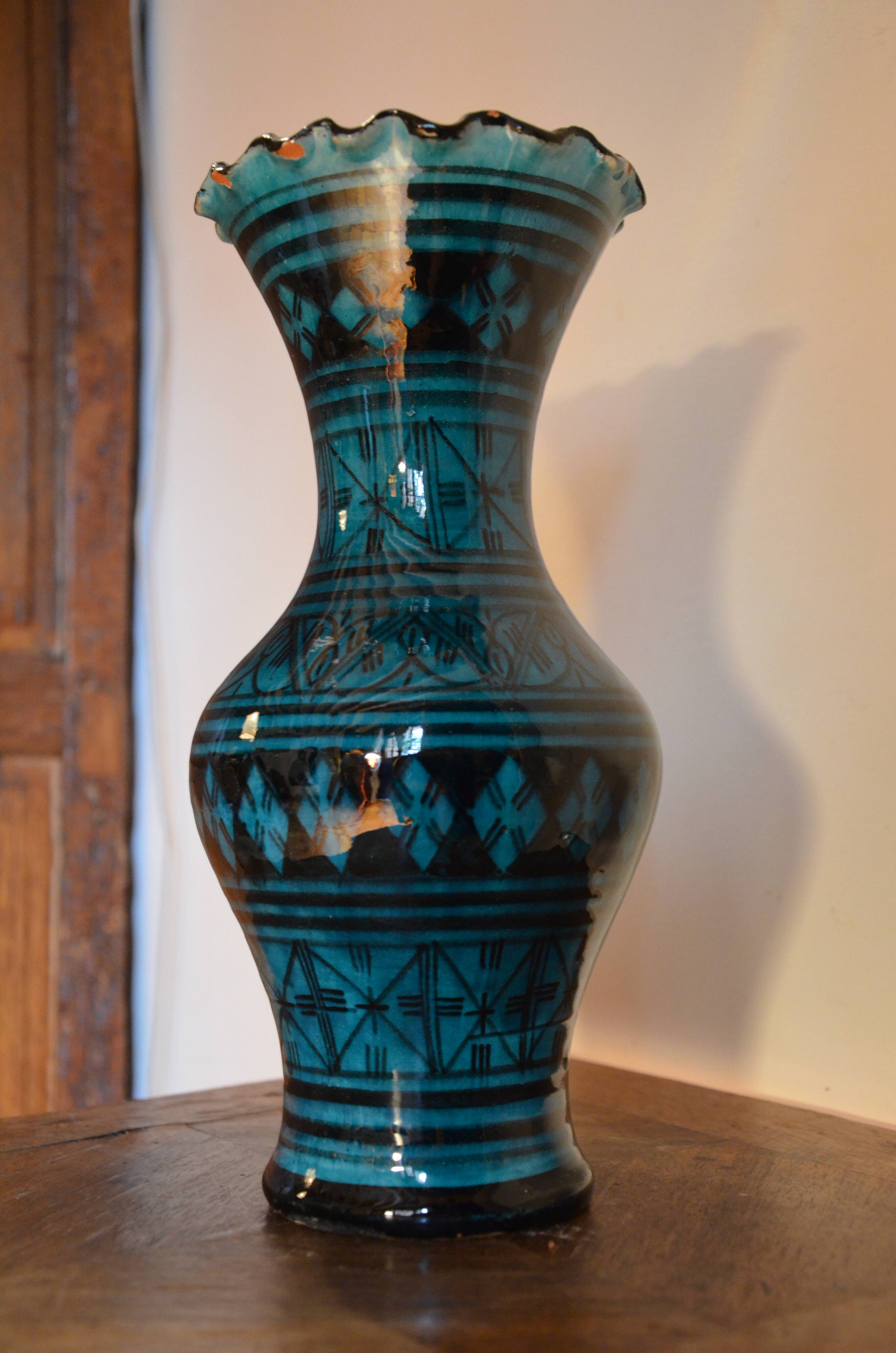 Moroccan Safi ceramic vase