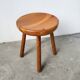 Pine stool assigned to Charlotte Perriand for Les Arcs.