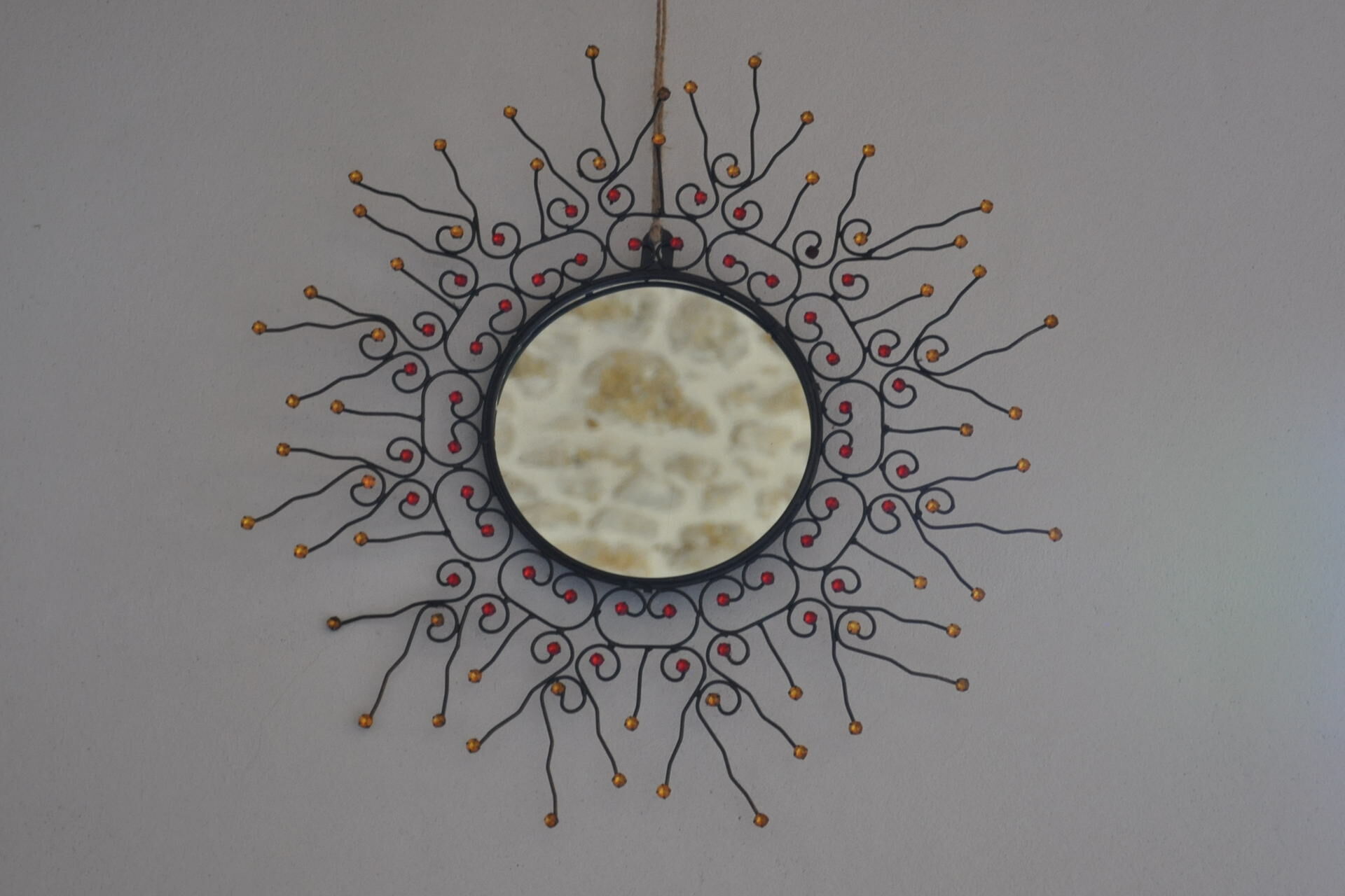 Vintage sun mirror wire