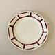 Vintage plate "Louise" – Graphic French earthenware in burgundy