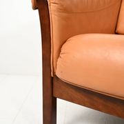 Paire de fauteuils scandinaves en cuir, années 1950