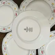 Set of 5 Villeroy & Boch "Nanking" Bone China Vintage Dessert Plates