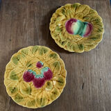 Pair of slip dessert plates