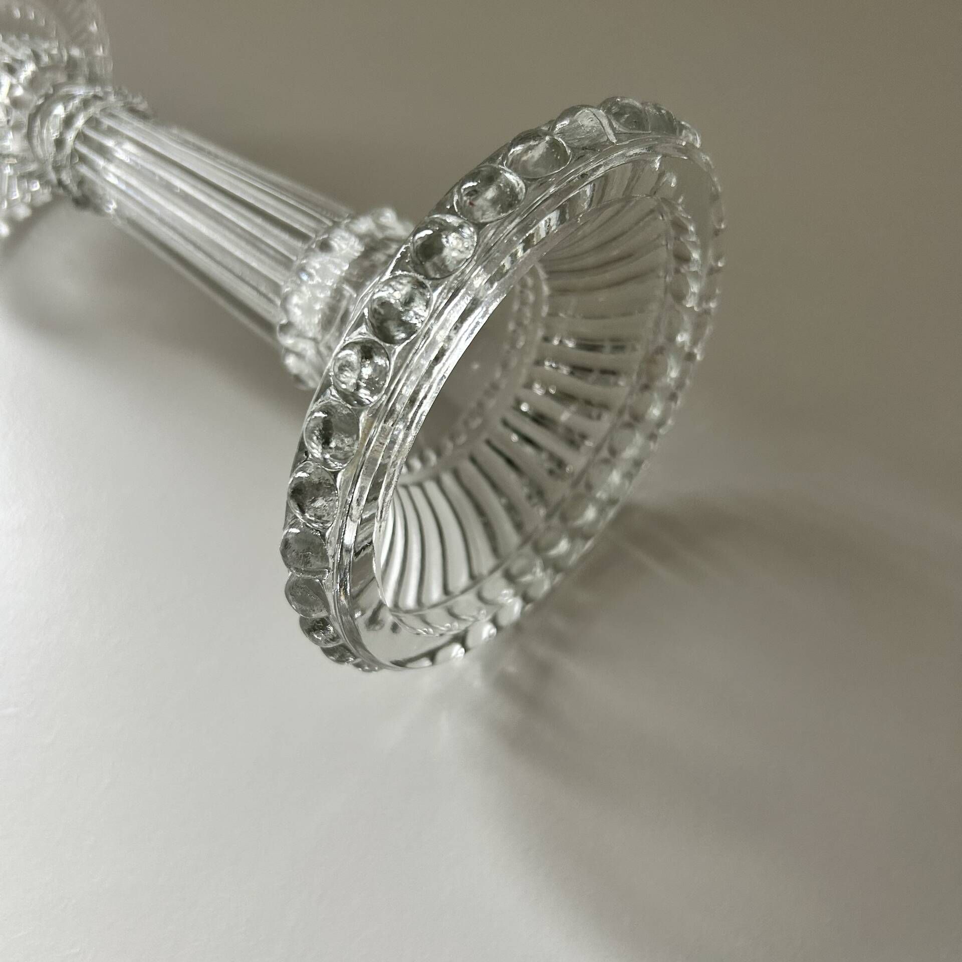Bougeoir en verre 