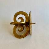 Brutalist bronze candleholder, 1970s