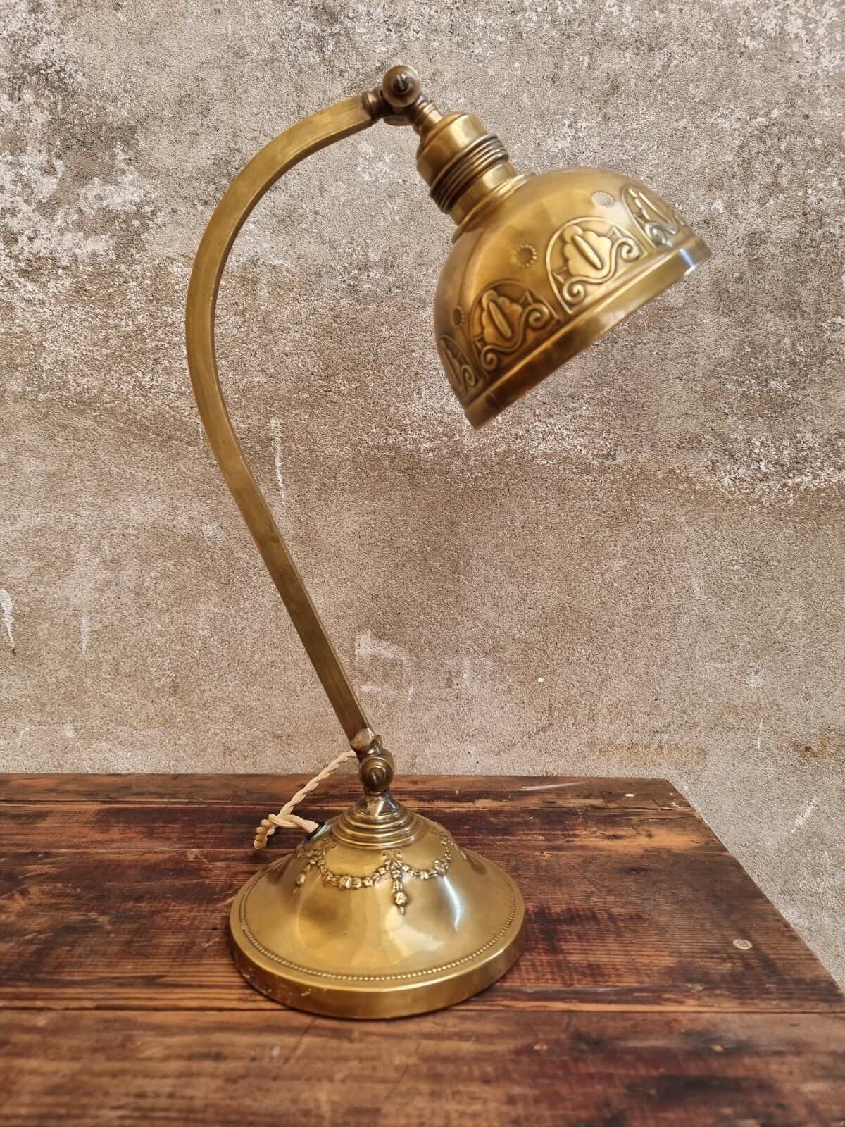 Antique table lamp copper desk lamp