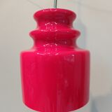 Suspended signed red glass Putzler