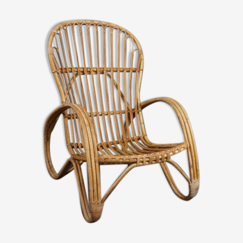 Fauteuil en rotin, Rohé Noordwolde, 1950