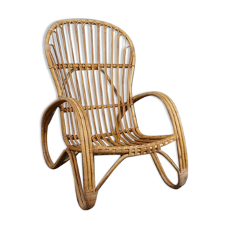 Fauteuil en rotin, Rohé Noordwolde, 1950