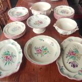 Old service dishes Lunéville floral decoration 29 pieces