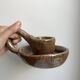 Ceramic candle holder pottery 70s