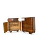 Tables de chevet Art déco italiennes en noyer, années 1940.
