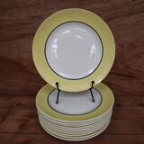 Set of 11 Dessert Plates “Orchies Moulin des Loups”