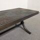 Table basse brutaliste en pierre naturelle et fer forgé vers 1960