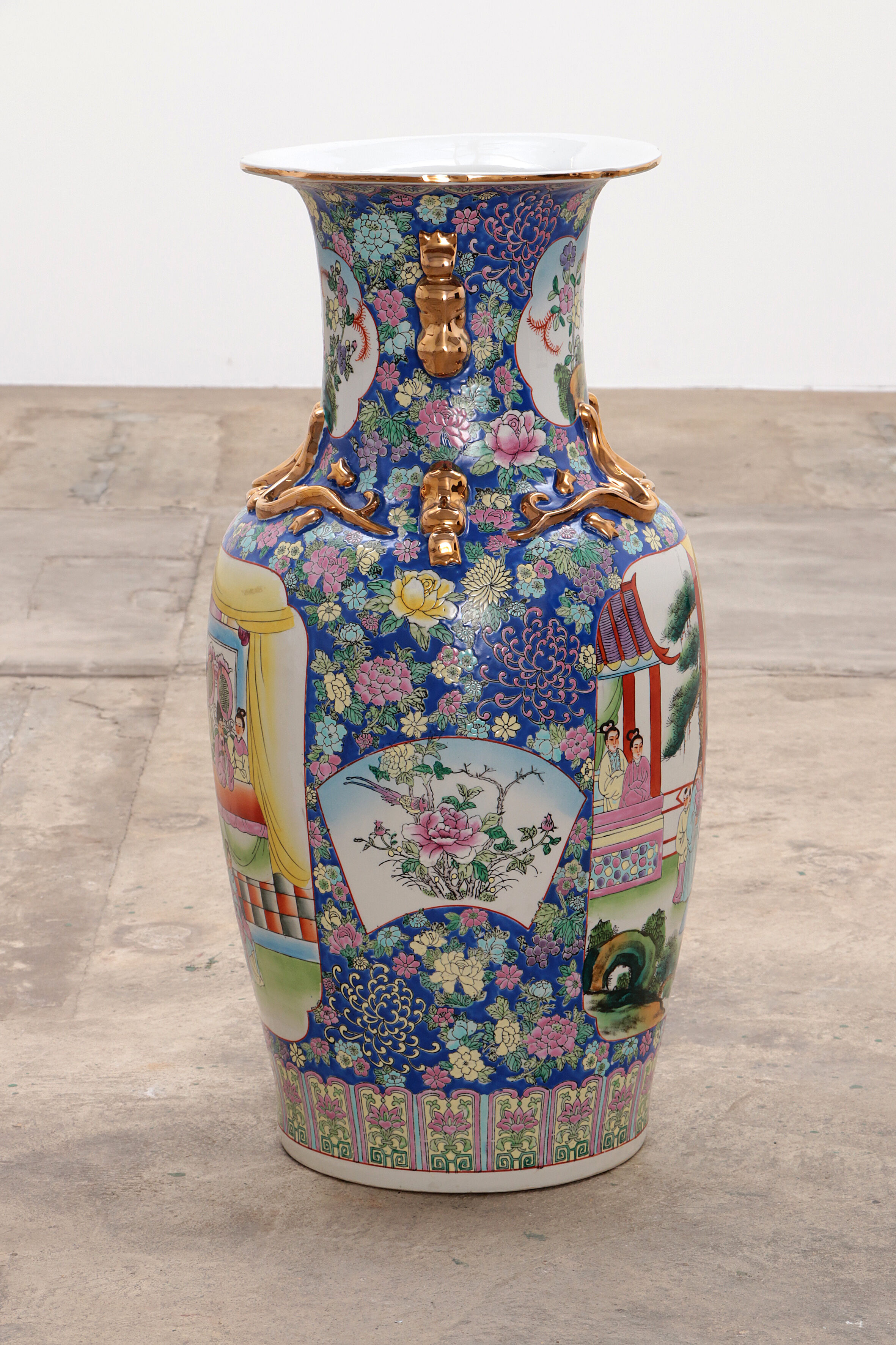 Old Chinese Ceramic Hand Painted Vase, 1920