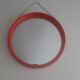 Vintage round mirror orange 60s 70s