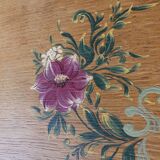 Travailleuse en bois motif floral