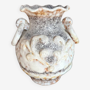 Terracotta amphora vase