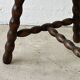 Antique turned wooden tripod stool