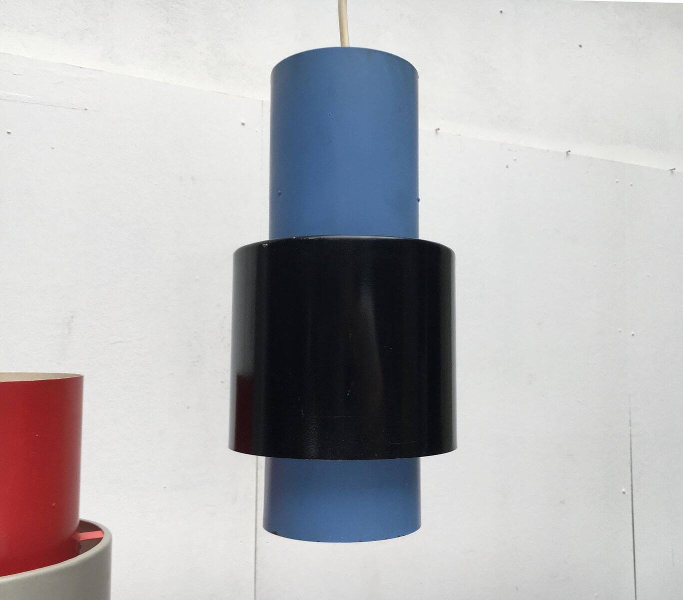 Mid-century metal pendant lights, set of 2