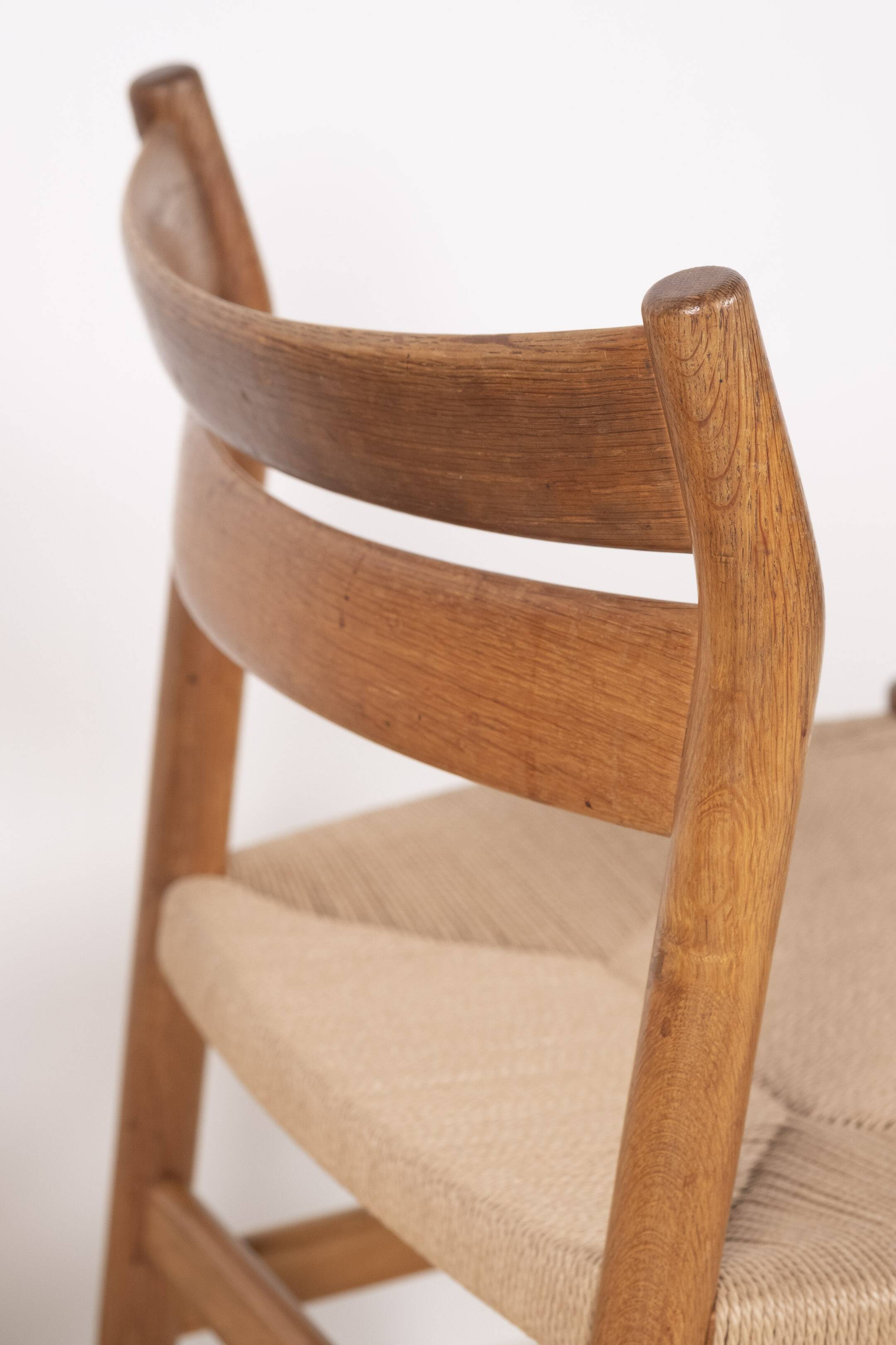 4x Chaise de salle à manger en chêne Børge Mogensen BM1, années 1950, Danemark