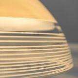 Magnificent suspended light fixture in white glass, Murano glass, Italy, 1970s.