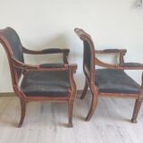 Pair of armchair epoque Ier empire style return of egypyte