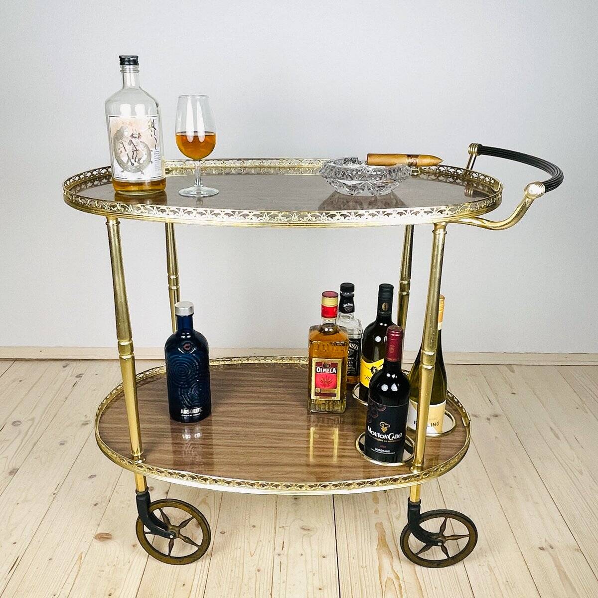 Vintage bar cart by M.B., Italy, 1960s