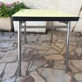 Plastilux yellow formica table with extensions 50s