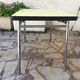 Plastilux yellow formica table with extensions 50s