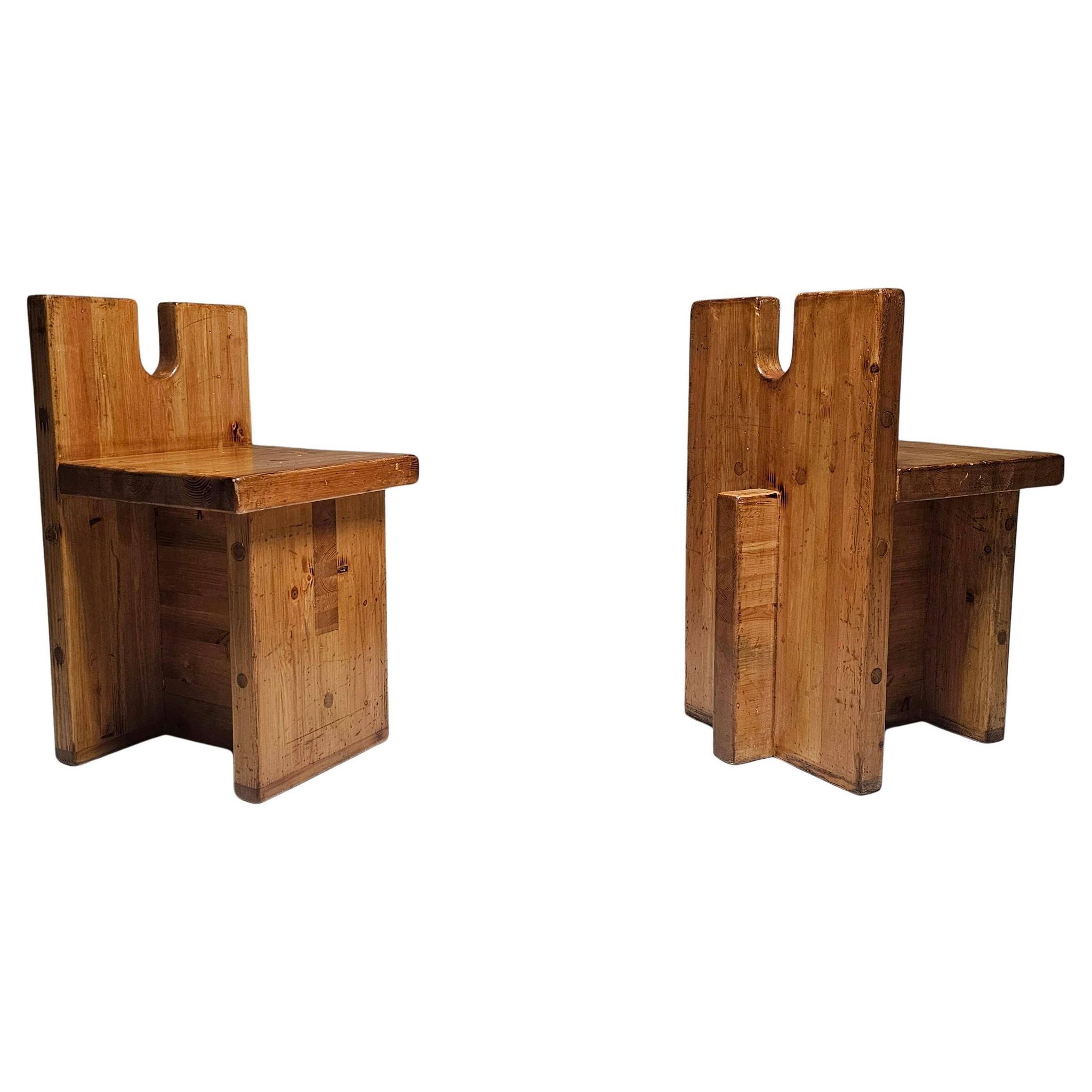 Pompeia accent chair in pine by Lina Bo Bardi, 1980s