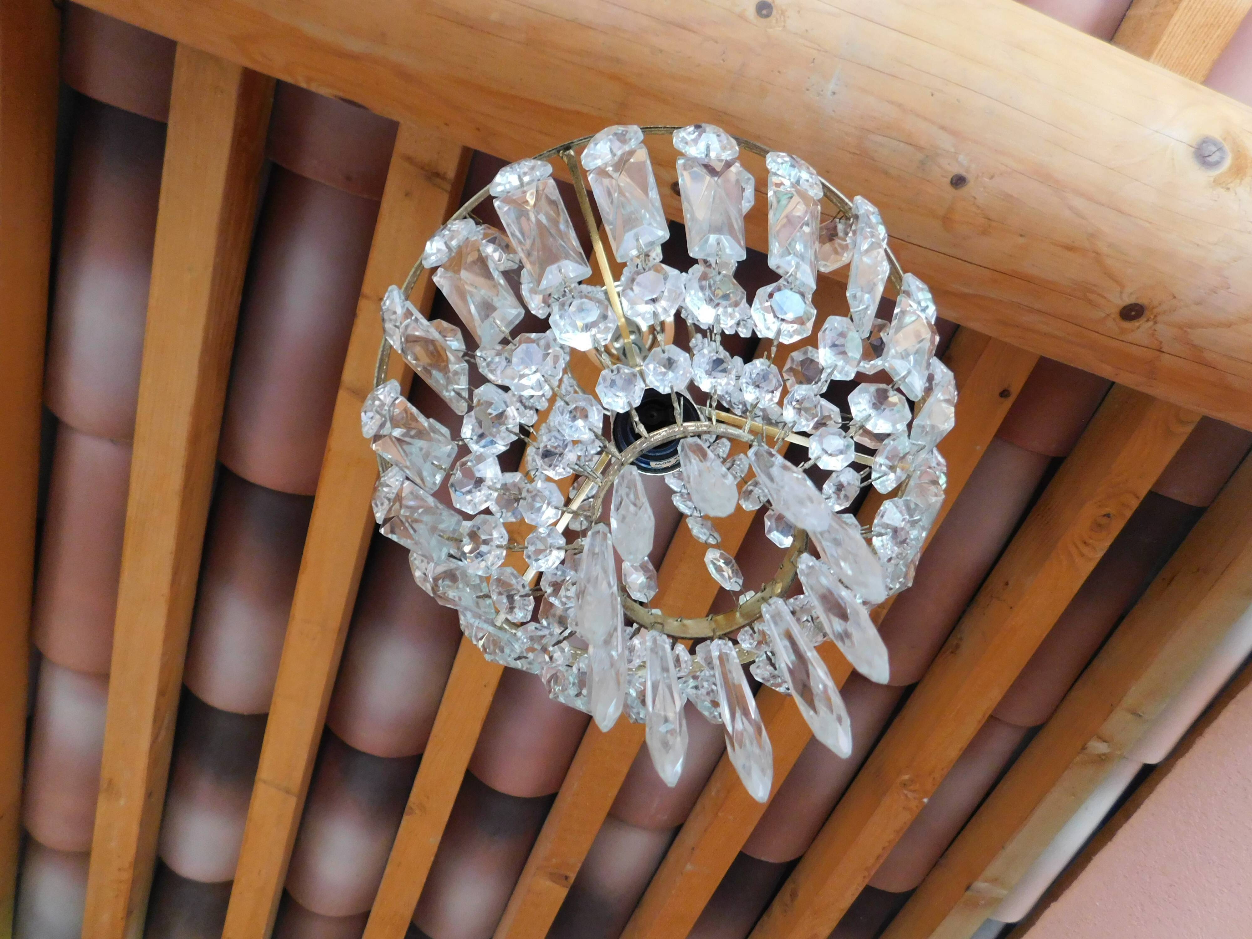 Lustre montgolfière pampilles ø 25 cm