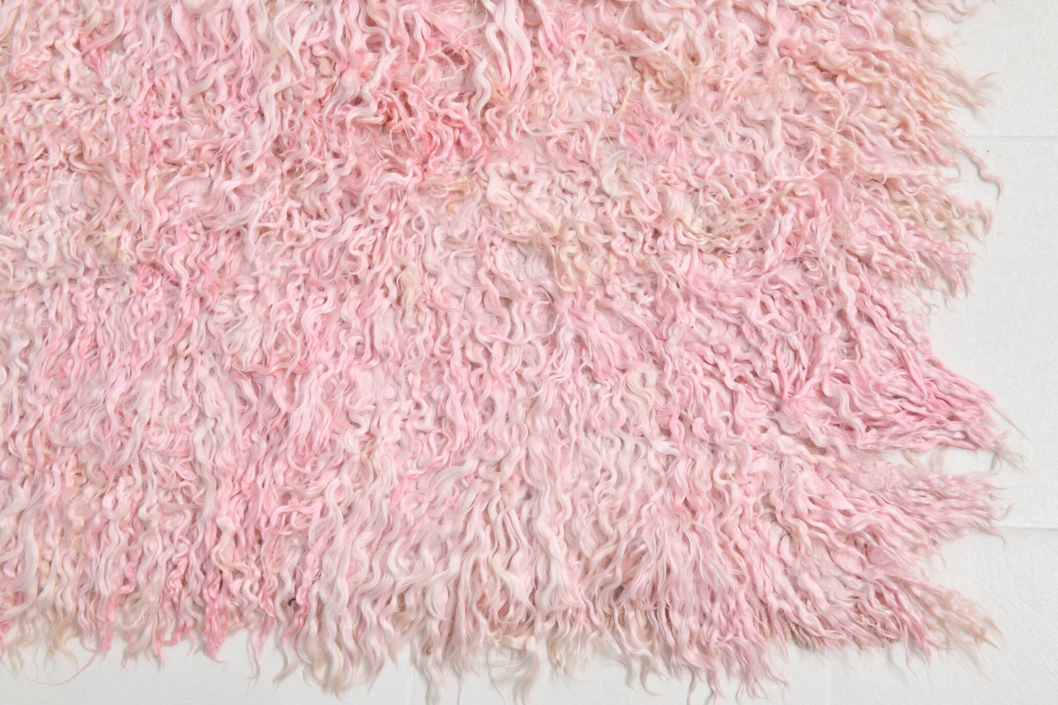 Tapis de couloir turc vintage rose pastel doux 3x10, 110x313 cm SK 70357