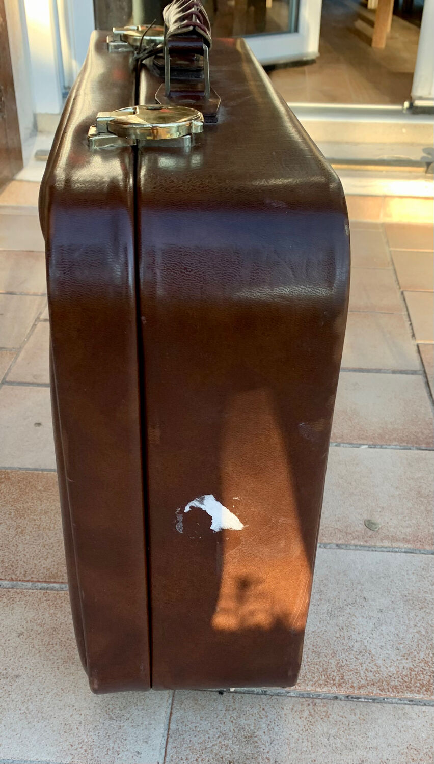 Antique leather suitcases