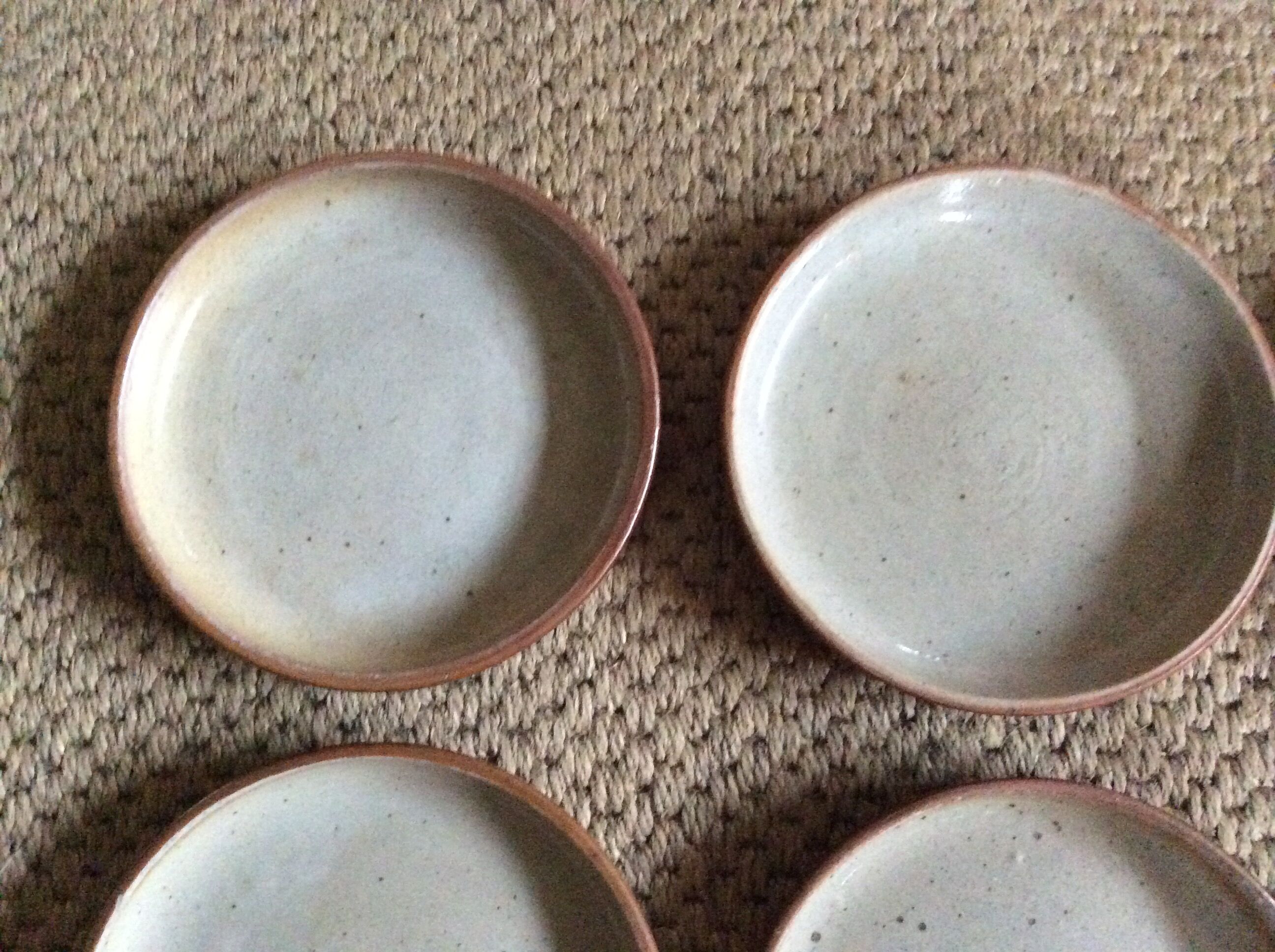 Series of 8 stoneware dessert plates