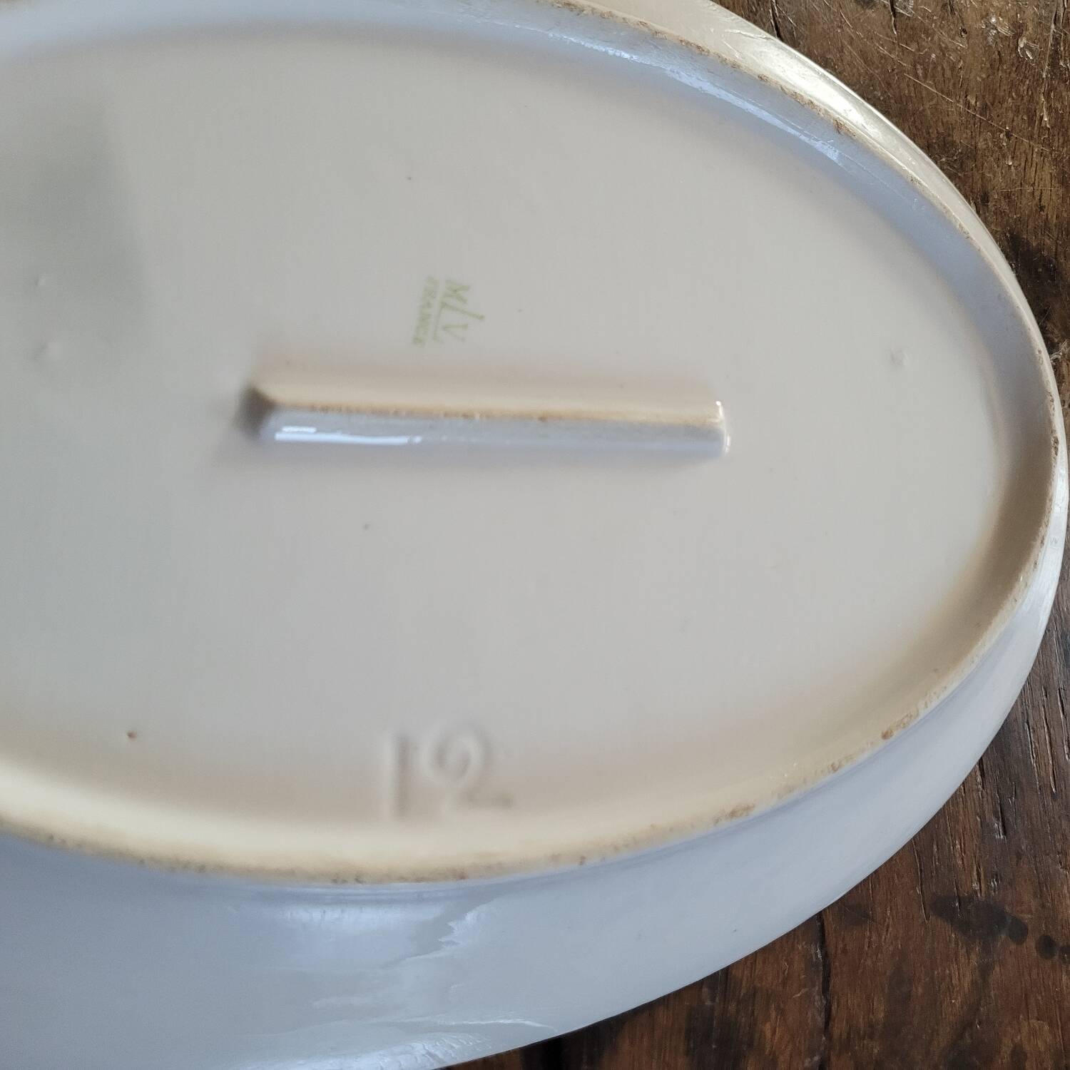 Large oval Art Deco platter MLV France 1930s