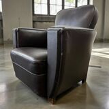 Vintage Art Deco leather armchair / single armchair / chair