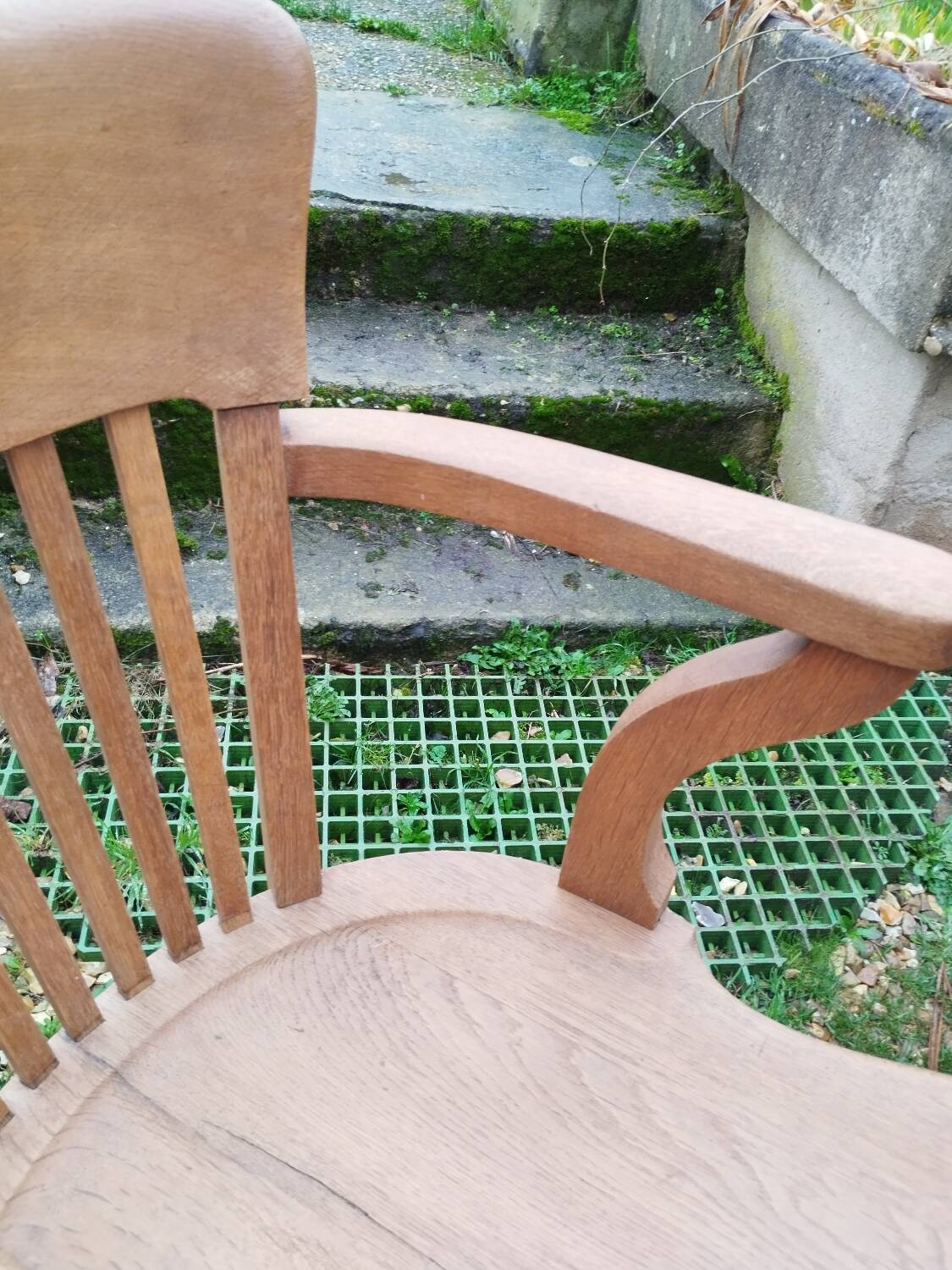 Old wooden desk chair