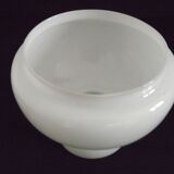 French Vintage Set of 4 White Opaline Glass Lantern-Style Replacement Shade
