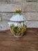 Ancien sucrier en céramique motif fruits jaunes