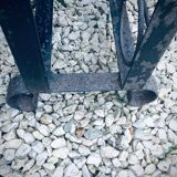 Porte-bouteille ancien en fer forgé