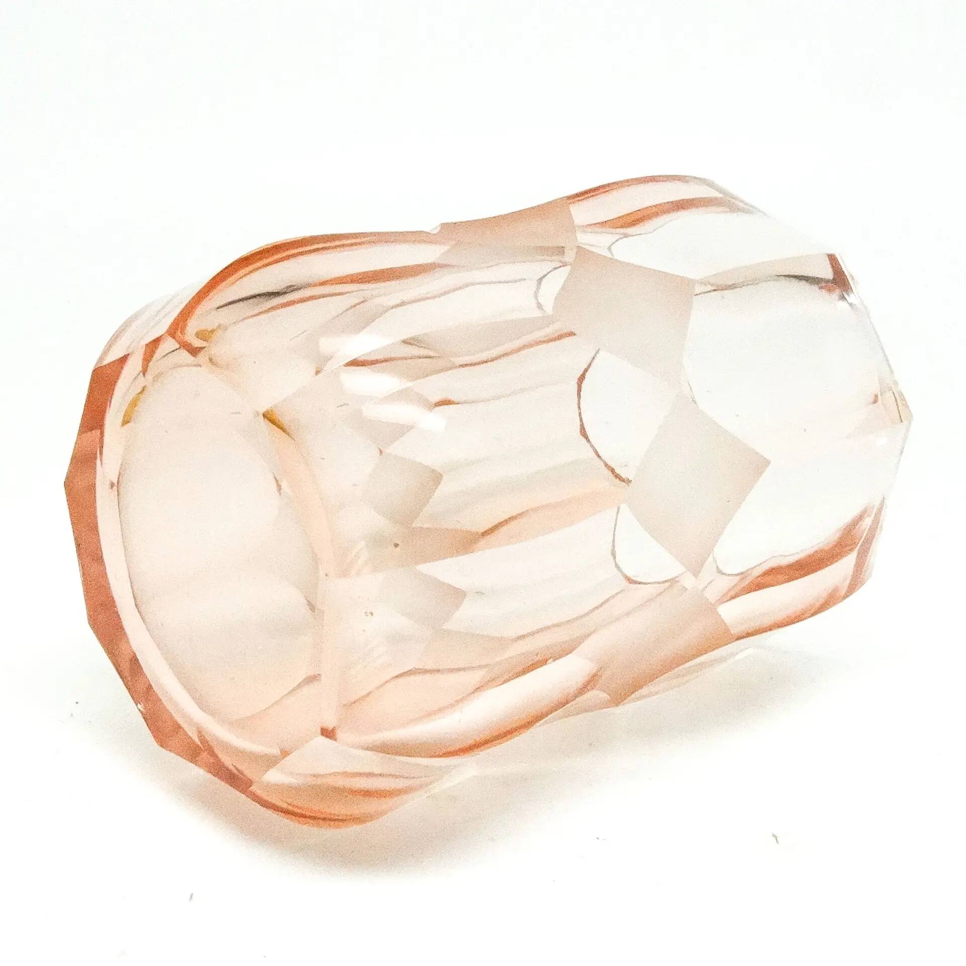 Art Deco vase, crystal, Moser, Czechoslovakia, 1930s