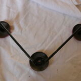 Porte manteau mural en métal noir et rouge vintage